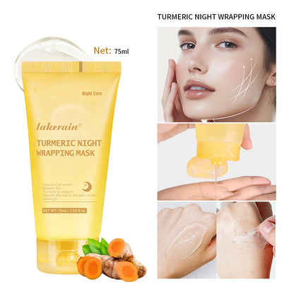 Acide kojique curcuma enveloppe la nuit masque pelable nourrit hydrolysé collagène brillant peau Firmnes coréen soins de la peau