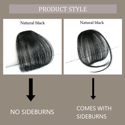 Faux Air Frange Extension de Cheveux à Clipser - Frange Synthétique Naturelle