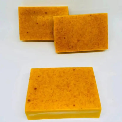 Savon fait à la main au curcuma, savon à l'acide kojique au citron, savon de douche et pour le visage, nettoyage en profondeur pour les soins de la peau du visage et du corps, 100g