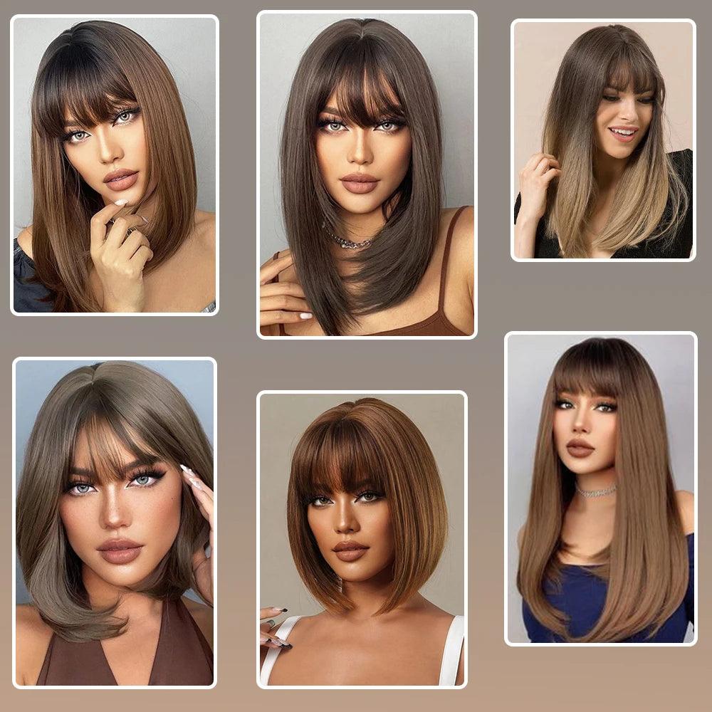 Faux Air Frange Extension de Cheveux à Clipser - Frange Synthétique Naturelle