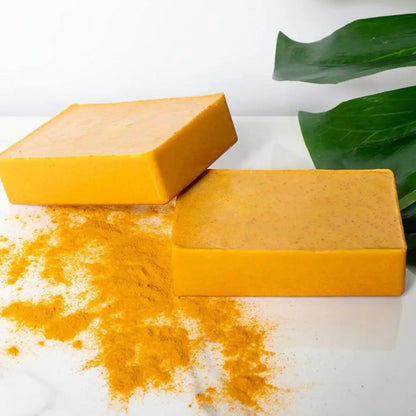 Savon fait à la main au curcuma, savon à l'acide kojique au citron, savon de douche et pour le visage, nettoyage en profondeur pour les soins de la peau du visage et du corps, 100g