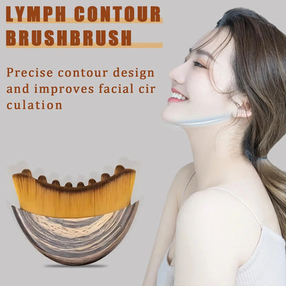 Brosse pour Contour lymphatique, Drainage lymphatique, réduit les poches, soulagement de la Fatigue, masseur Facial, outil de sculpture de la peau du menton