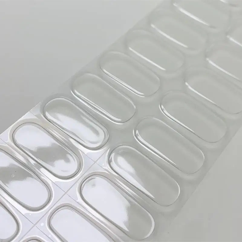 Autocollants d'art d'ongle semi-durci, 16 embouts