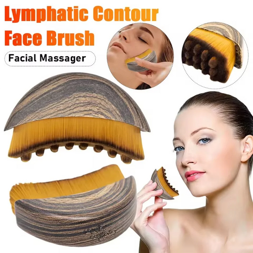 Brosse pour Contour lymphatique, Drainage lymphatique, réduit les poches, soulagement de la Fatigue, masseur Facial, outil de sculpture de la peau du menton