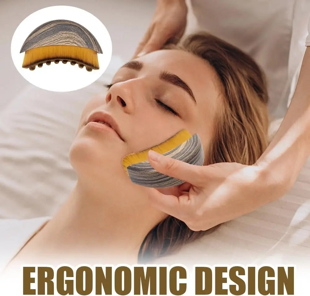 Brosse pour Contour lymphatique, Drainage lymphatique, réduit les poches, soulagement de la Fatigue, masseur Facial, outil de sculpture de la peau du menton