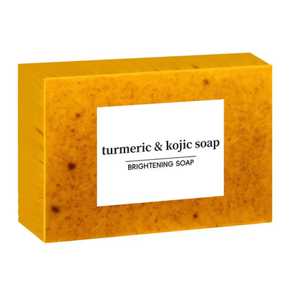 Savon fait à la main au curcuma, savon à l'acide kojique au citron, savon de douche et pour le visage, nettoyage en profondeur pour les soins de la peau du visage et du corps, 100g