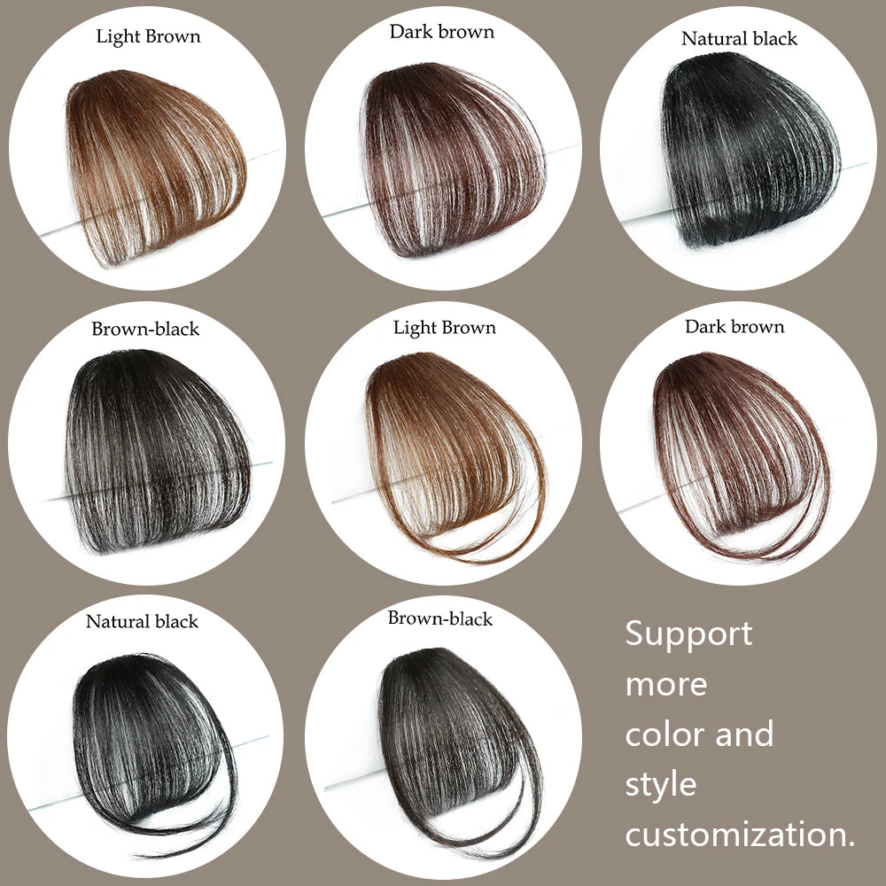 Faux Air Frange Extension de Cheveux à Clipser - Frange Synthétique Naturelle