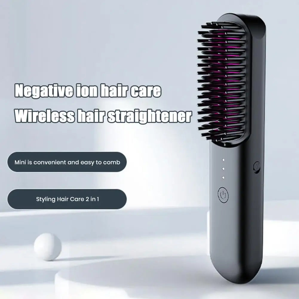 Brosse à Lisser sans Fil, Températures Réglables, Chauffage Rapide