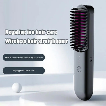 Brosse à Lisser sans Fil, Températures Réglables, Chauffage Rapide
